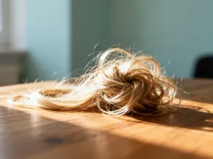 Porównanie próbek włosów w kolorze głębokiej czerni oraz czekoladowego brązu w profesjonalnym salonie fryzjerskim.