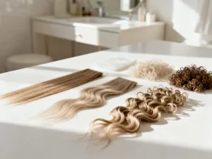 Profesjonalne akcesoria fryzjerskie z pastelową farbą do włosów w nowoczesnym salonie, przygotowane do koloryzacji na różowy blond.